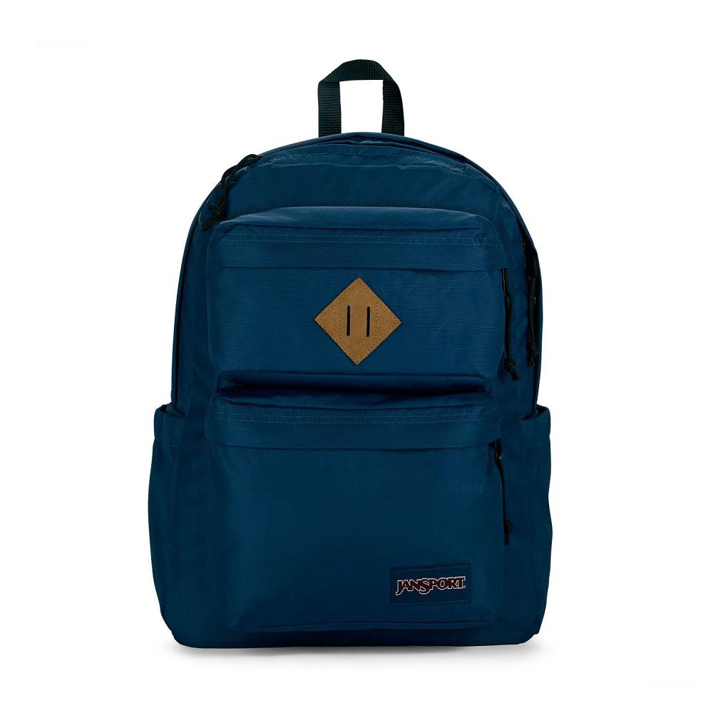 Sac à Dos Scolaire JanSport Double Break Bleu Marine | QLI-11878838